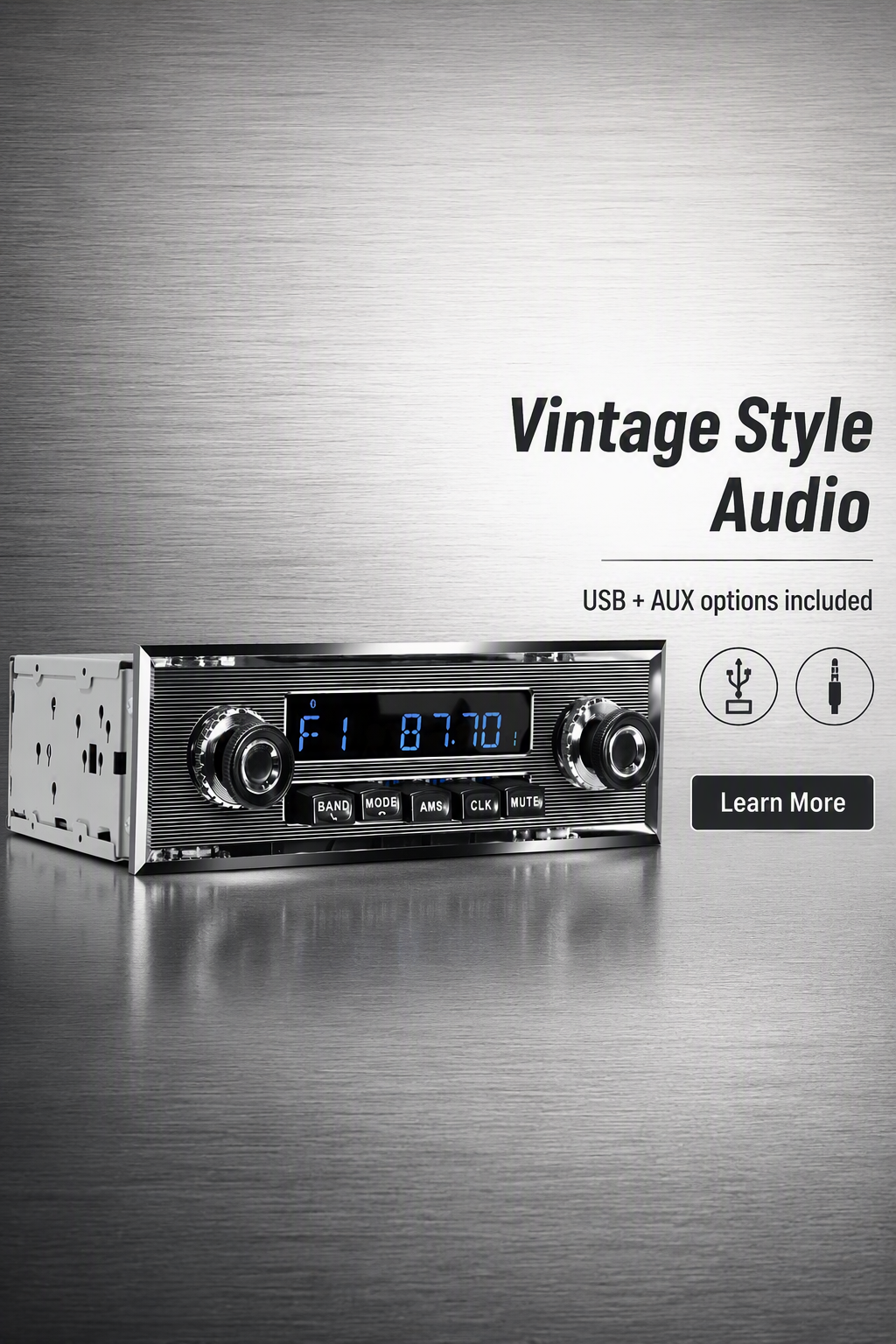 RetroWave Silverline Bluetooth Stereo