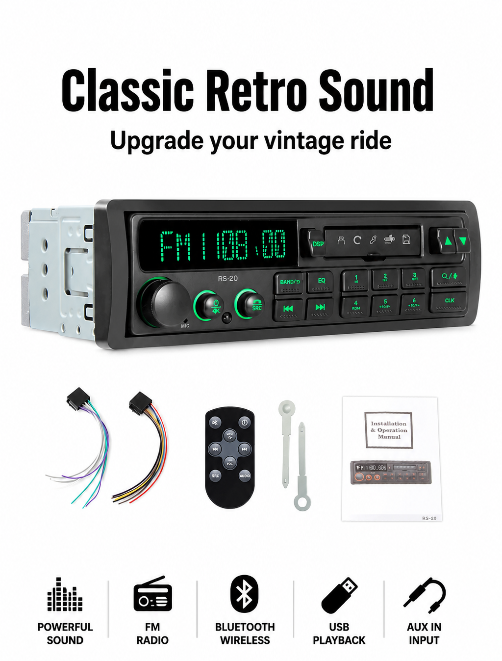 RetroWave Classic Series Bluetooth Stereo