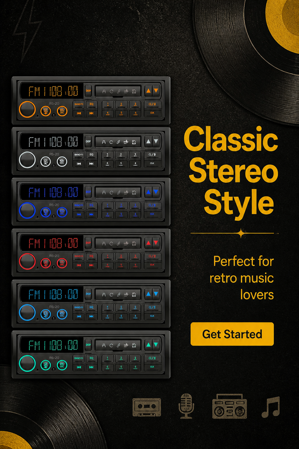 RetroWave Classic Series Bluetooth Stereo