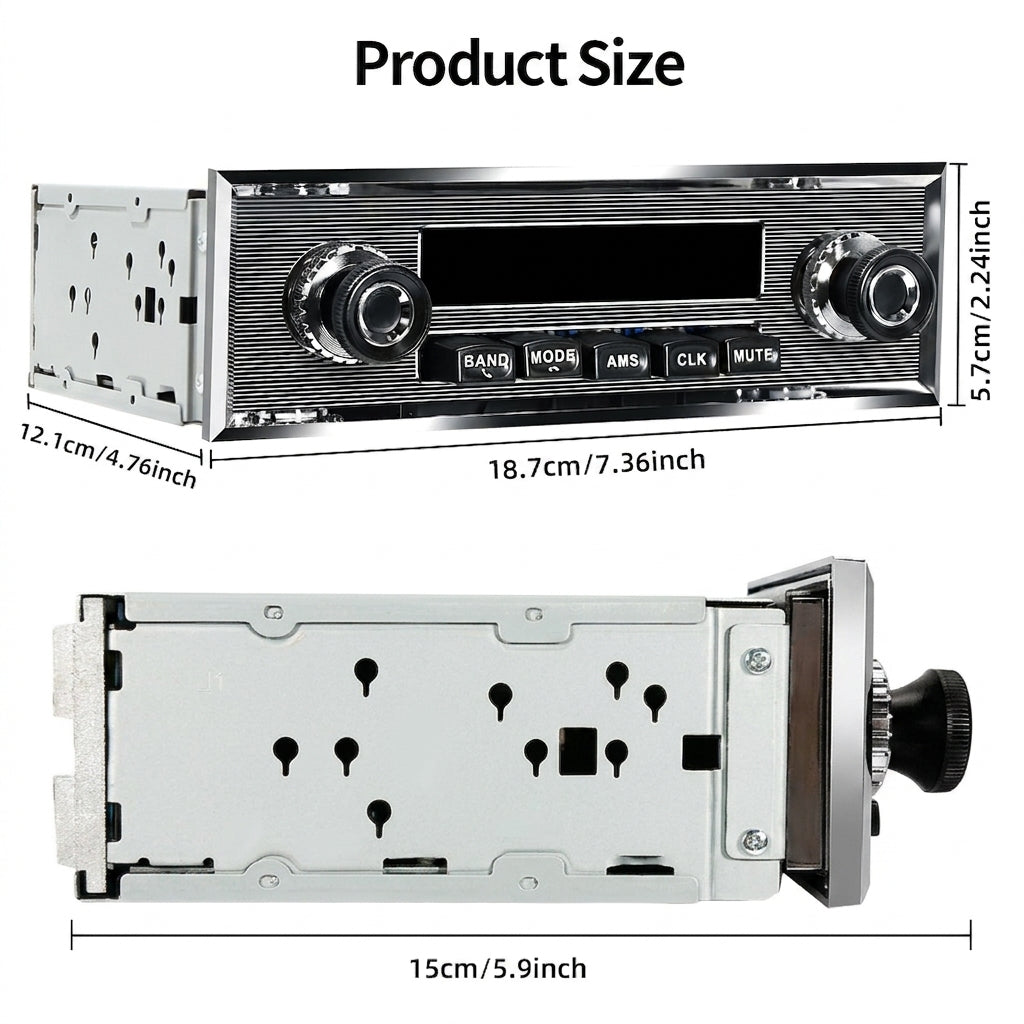 RetroWave Silverline Bluetooth Stereo