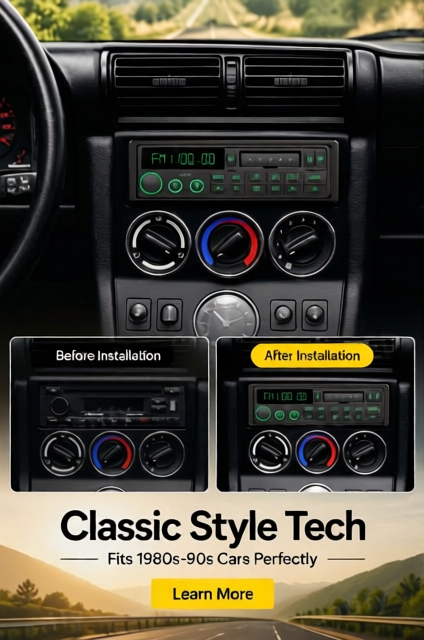RetroWave Classic Series Dual-Control Bluetooth Stereo