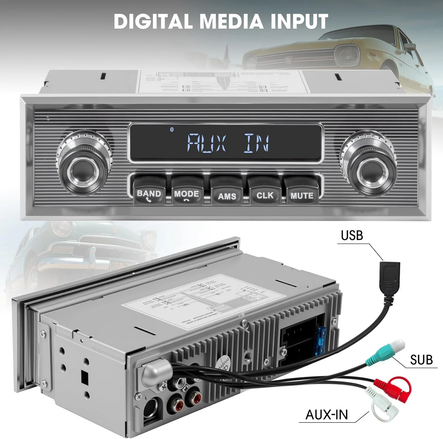 RetroWave Silverline Bluetooth Stereo