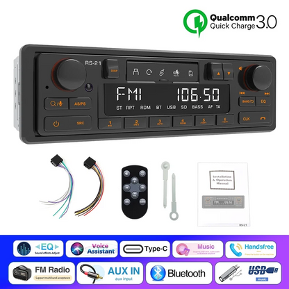 RetroWave Classic Series Dual-Control Bluetooth Stereo