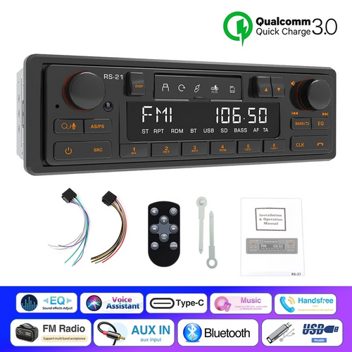 RetroWave Classic Series Dual-Control Bluetooth Stereo